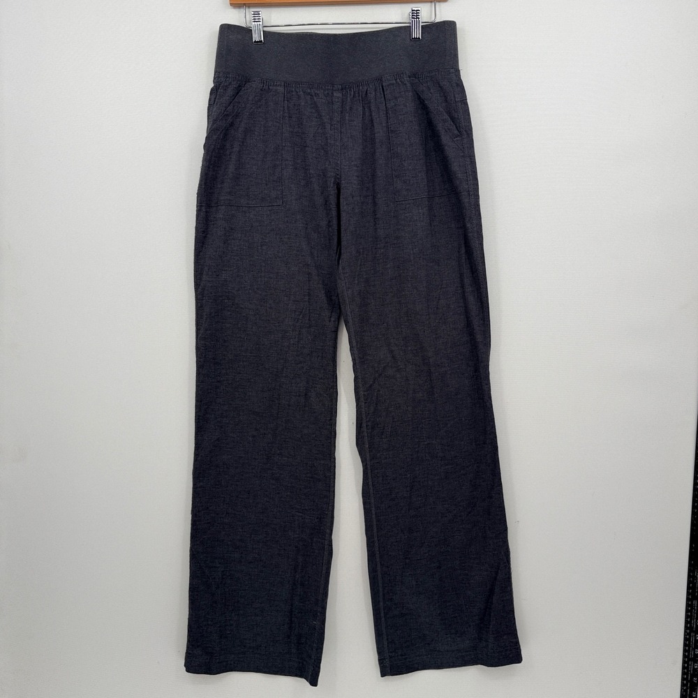 Prana Hemp Blend Pants Womens Medium Gray Straight Leg Casual Gorpcore Travel